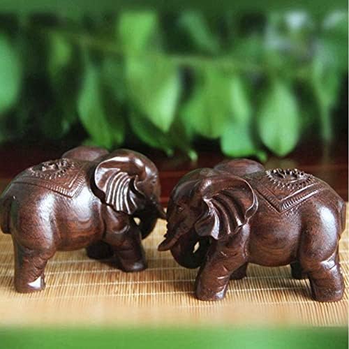 Tpalpkt 1pc Black Agarwood Crafts Mini Figuras de Animais de Madeira Ornamento Casa Decoração Fengshui