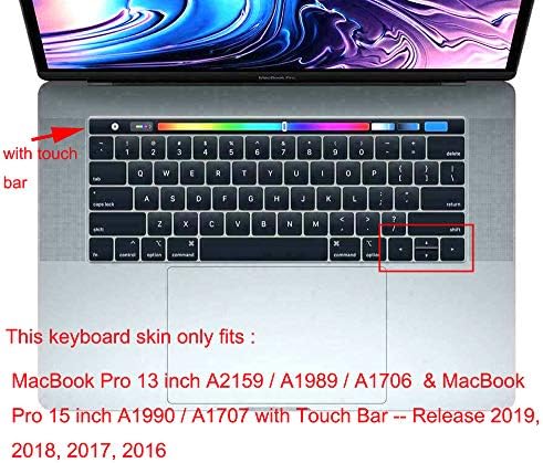 Silicone Silicone Language Teclate Cobertão Compatível com a pele com MacBook Pro 13 polegadas e 15 polegadas com modelos