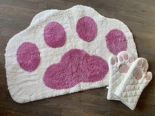 Cricket & Junebug Cat Paws Bath Rug & Forno Mitts