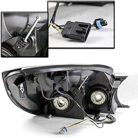 ZMAUTOPARTS PARA 2002-2007 Buick Rendezvous Substituição Crome faróis de faróis com 6,25 LED LED WHITE DRL