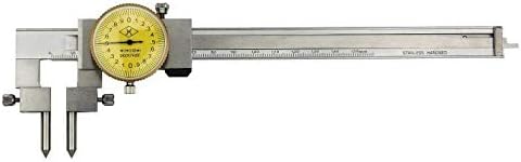 Pinça de mostrador de aço inoxidável Meteto para a aço inoxidável para a faixa de medição da distância central de 0 a 300 mm de maxilar
