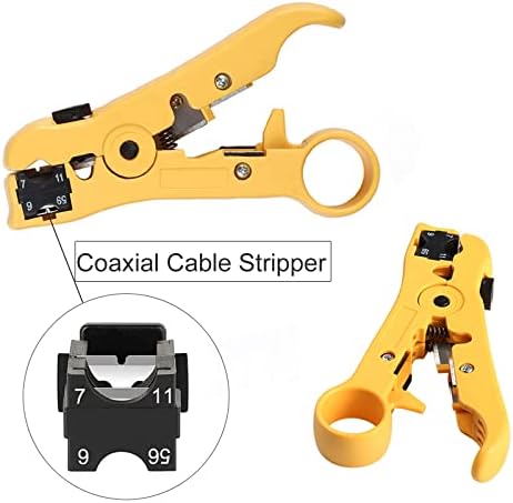 Hiija Coax Stripper Ferramenta, Stripper Universal Cable para cabos coaxiais RG59/6 e 7/11