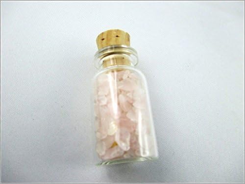 Belas garrafas de quartzo rosa Mini garrafa de vidro Gemito Reiki chakra balanceamento jato de cura internacional terapia de