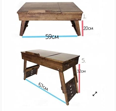 Mesa de volta personalizada ajustável para o laptop de madeira bandeja de mesa de madeira || Bandeja de capa dobrável de