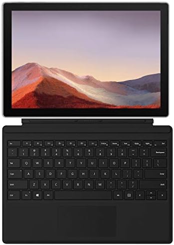 Microsoft Puv-00001 Surface Pro 7 12,3 polegadas Toque Intel I5-1035G4 8GB/256 GB Pacote de platina com capa do tipo Microsoft para Surface Pro Black
