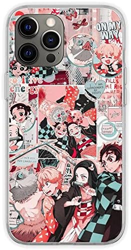 TMMER Compatível com o iPhone 11 Case Demon Slayer - Tanjirou, Nezuko, Zenitsu, Inosuke Soft Soft Soft TPU Silicone Phone Protective Caso