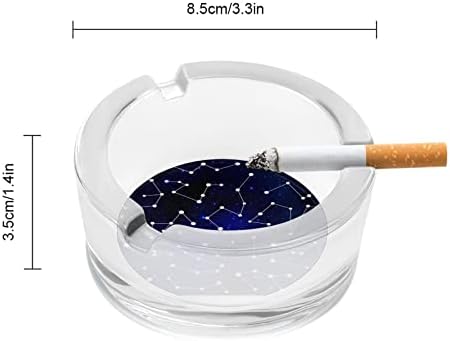 Galaxy Constellation Glass Ashtrays para cigarros e charutos Round Ash Bande