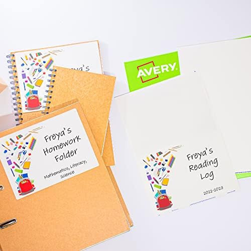 Avery Self adesivo Reciclado Etiquetas de remessa de encomendas, impressoras a laser, 2 rótulos por folha A4, 200 rótulos