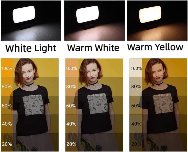 Luz de selfie com 3 modos de luz para videoconferência para trabalho de vídeo selfie lumin para aprender portátil para