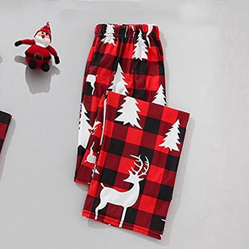XBKPLO Família xadrez pijamas de Natal, pijamas de Natal de Natal Conjuntos de combinação de pijamas de pijamas correspondentes