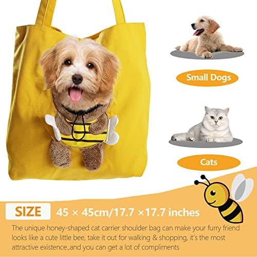 Bolsa de transportador de gato bolsa de cachorro pequena, fofinho em forma de urso show tap portador de cachorro pequeno, bolsa de