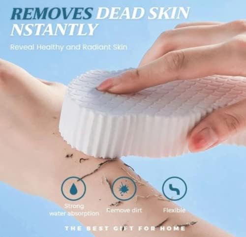 Esponja de chuveiro corporal de banheira ultra macia, esponja de banho 3D de esfoliação super macia, remover calos e esponja
