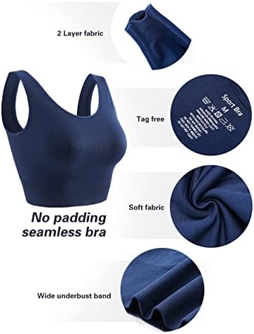 SPRIMEMONG Feminino Sport Sport Bra sem fio LONGLINE