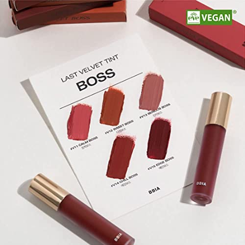 BBIA Last Velvet Lip Tint Boss Series 0,18 onça-acabamento fosco macio e cremoso, mancha de lábios duradouros, maquiagem labial coreana de alta pigmentação, tonalidade de desfoque leve com fórmula vegana