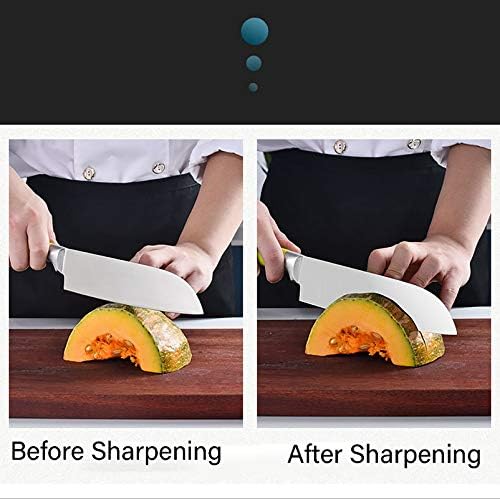 Huangxing - apontador manual da faca, apontador de aço de tungstênio em forma de cenoura, ferramenta de apontador de cozinha, fundo não deslizante e alça ergonômica, para facas de cozinha