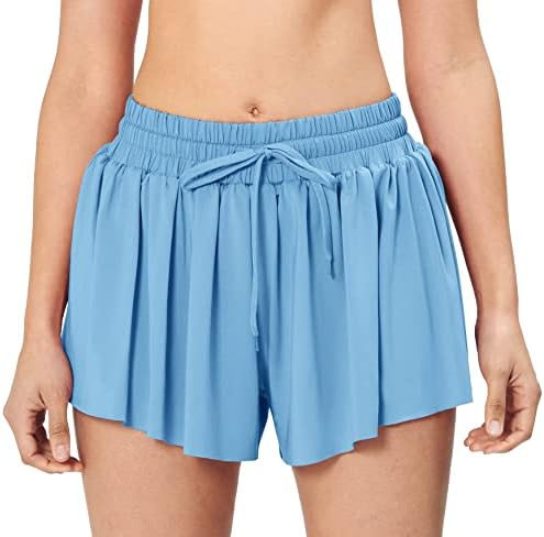 Shorts fluxos de Heathyoga Excunhando shorts para mulheres shorts atléticos para mulheres shorts shorts femininos shorts de borboleta
