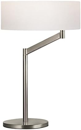 Sonneman 7082.13 Transição One Light Stand Table Lamp da coleção de poleiros em estanho, níquel, acabamento prateado, 14,00 polegadas
