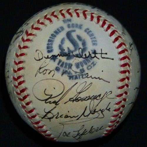1980 Yankees Reggie Jackson Goose Gossage Elston Howard Team assinou o Baseball JSA - Bolalls autografados