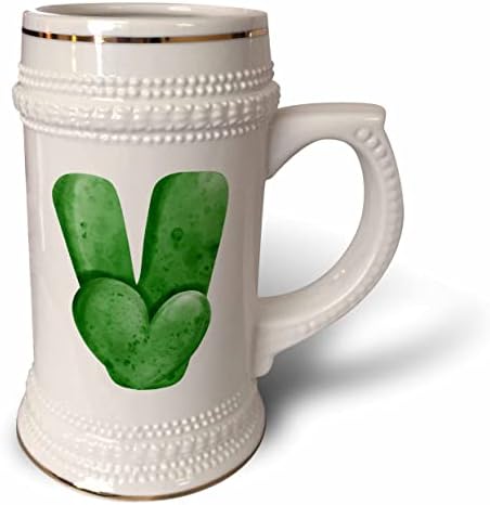 3drose St Patricks Sweets Monogram Initial V - 22oz Stein caneca