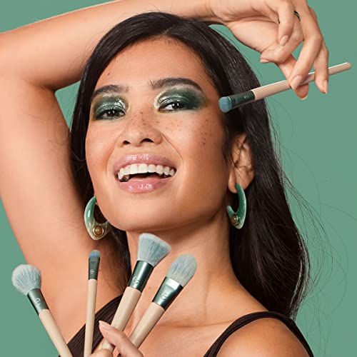 ECOTOols Elements Kit de pincel de maquiagem de rosto super natural, para base para a base, bronzeador, blush e maquiagem para os olhos,