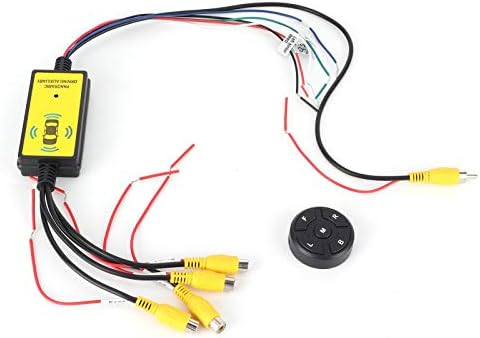 Conversor de vídeo de carro Kimiss, 4 -in -1 -Uut Reversing Video Converter Cable Cable 360 ​​graus Video Switch Switcher com decodificador de suporte de controle remoto