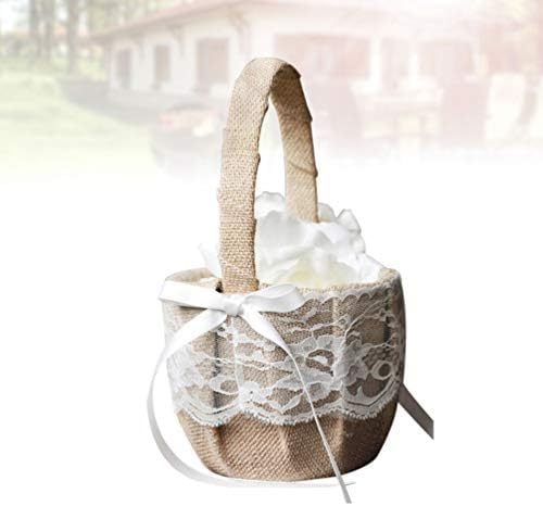 Lioobo Rattan Baskets cesto de flores de flor de flor romântica cesta de cestas de cesta de meninas