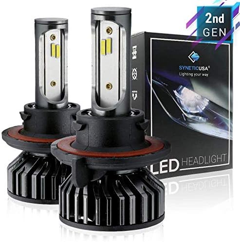 Syticusa H13/9008 Bulbos de farol de LED de feixes altos e baixos, 27W 6000K Kit de conversão de chips CSP extremamente brilhante,