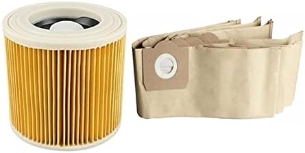 Filtros de ar dos sacos de pó de papel Zulow Parte sobressalente, compatível para Karcher Vacuum Cleaners Cartucho HEPA FILTRO