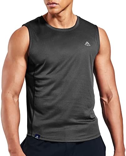 Haimont Men's Workout Shirts sem mangas camisetas de tanques musculares secos rápidos