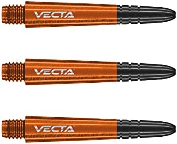 Winmau Vecta Orange Short Dart Hastes - 1 conjunto por pacote