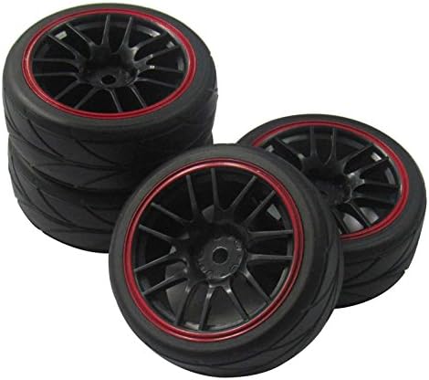 ShareGoo 12mm Rímos hexáticos e pneus de borracha de 2,59 com 12mm 7,0 Adaptador de cubo de acionamento hexa