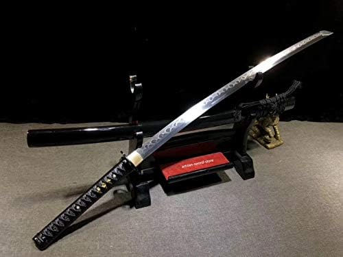 PJXC NOVO BLACKJAPANESE SAMURAI espada Katana T10 Clay Hand Hand Forge Blade Sharp