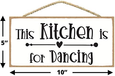 Esta cozinha é para sinal de dança - nesta cozinha, na dança - decoração de cozinha fofa - placa de cozinha da fazenda - placas de parede com provérbios