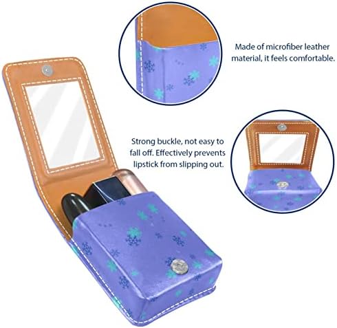 Bolsa de batom de batom de maquiagem de oryuekan com espelho portátil de armazenamento de armazenamento portátil portátil,