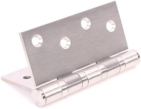 Pacote de 3 pacote de aço inoxidável portas de prata dobradiças de 4 x 4 polegadas de serviço pesado, dobradiças de porta