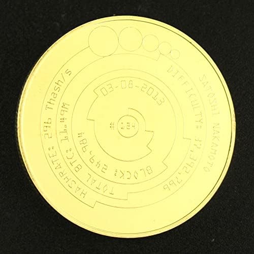 NIUBB Bitcoin colecionável Gold copy Cópia Coleção de presentes Coleção de criptomoeda física moeda Satoshi Nakamoto Coin comemorativa