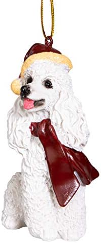 Design Toscano White Poodle Holiday Dog Ornament Sculpture