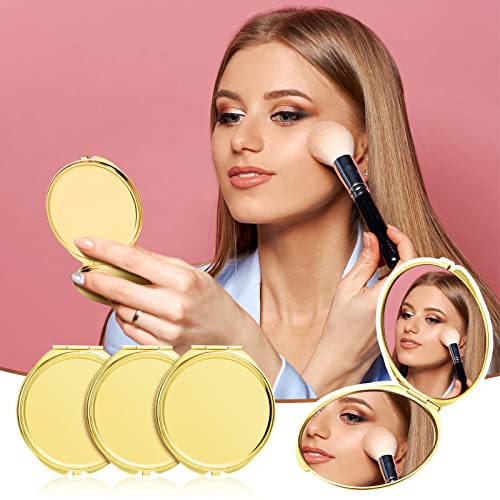 8 PCS espelho compacto em massa com 1x 2x de ampliação mini -maquiagem espelho de maquiagem de maquiagem de dupla face Pequeno