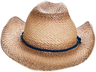 Corona masculina Chapéu de cowboy de praia extra de palha com bronzeado curvo