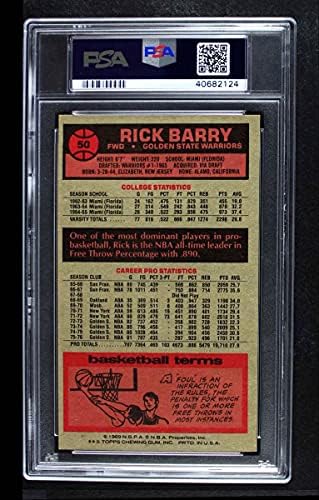 1976 Topps # 50 Rick Barry Golden State Warriors PSA PSA 7.00 Warriors Miami