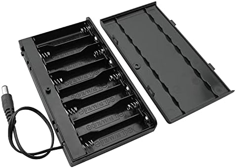 Conector de bateria de 8 células de 8 células de 8 células ZZLZX 1PC, 8x1.5V 12V Caixa de caixa da bateria da caixa de bateria Conector masculino com interruptor com fio On/Off