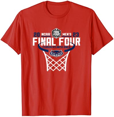 Florida Atlantic Owls Final Four 2023 Basketball Net Red T-Shirt