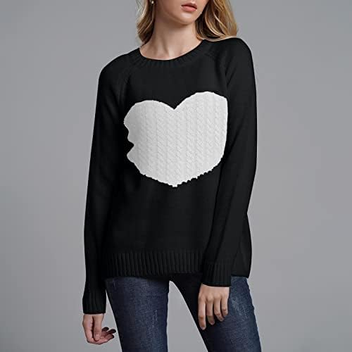 Blusas de moda feminina malha de moda adorar suéter de suéter de malha