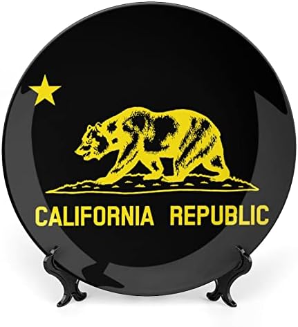 Placas decorativas de placas de placas de placas da República da República da Califórnia com o Stand para Display para decoração de parede de escritório em casa