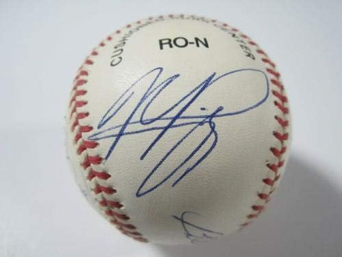1998 La Dodgers Mike Piazza Hideo Nomo Team assinou o ONL Baseball 14 Sigs JSA Loa - Bolalls autografados