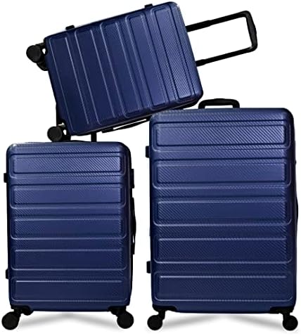 Sas Travel Bagage Conjuntos, conjunto de 3 peças de malas com rodas, itens essenciais de viagem, rodas giratórias, trava, estojo duro, com bagagem de transporte e mala grande incluídas, viagens devem ter