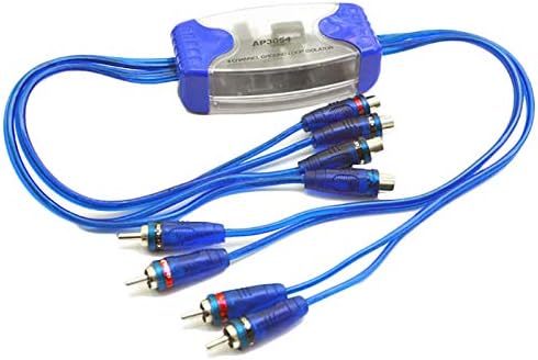 Qonia 4 canal RCA Filtro de ruído de áudio supressor de alça de solo isolador carro estéreo 50w