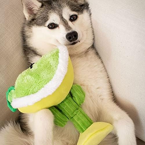 H&K para cães Power Pluxh | Margarita loco | Brinquedo de cachorro engraçado | Brinquedo de cachorro com Squeaker | Presente de cachorro | Diversão, durável e segura | Brinquedo de cachorro estridente