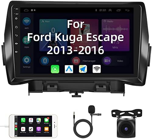 Rádio do carro para Ford Kuga Escape 2013 2014 2015 , Android 11 Bluetooth Carro Estéreo Player 9 polegadas Touch Screen Head
