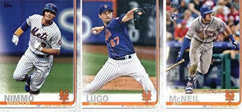 New York Mets 2019 Topps Complete Mint 23 Card Team Hand coletado com Pete Alonso e Jeff McNeil Rookie Cards Plus